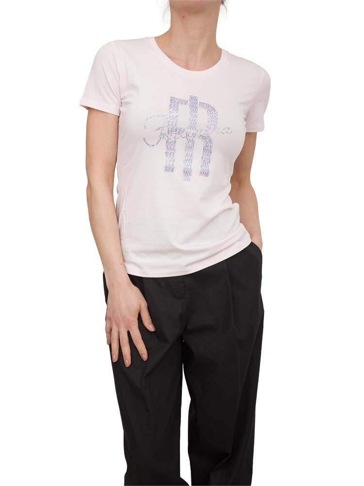 T-shirt con strass Fracomina rosa