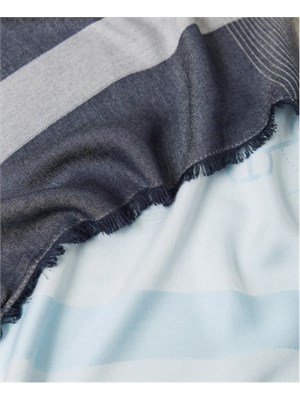 Kefiah jacquard blu dégradé Twinset con Oval T in DONNA