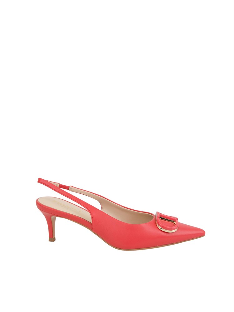 Décolleté  Twinset sling back con Oval T corallo
