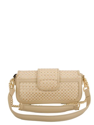 Borsa a tracolla Twinset ‘Amie’ con paillettes beige in DONNA