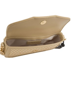 Borsa a tracolla Twinset ‘Amie’ con paillettes beige in DONNA