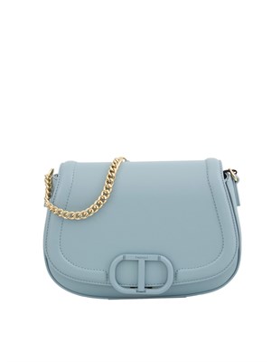 Borsa a tracolla Twinset ‘Brera’ con apertura Oval T azzurro in DONNA