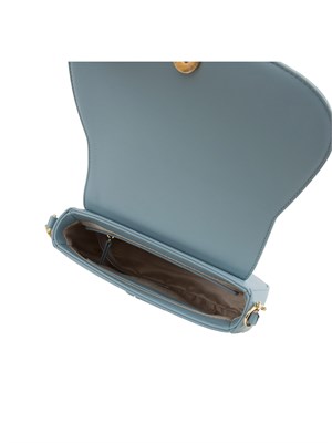 Borsa a tracolla Twinset ‘Brera’ con apertura Oval T azzurro in DONNA
