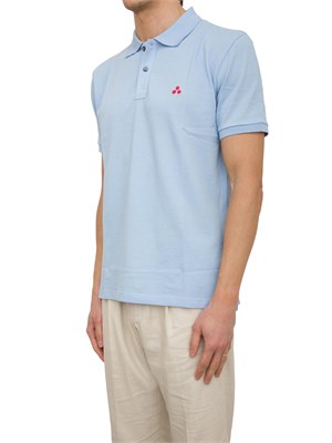 Polo in cotone piqué con logo ricamato in UOMO