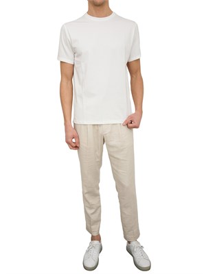 T-shirt in piquet stretch di cotone e seta in UOMO