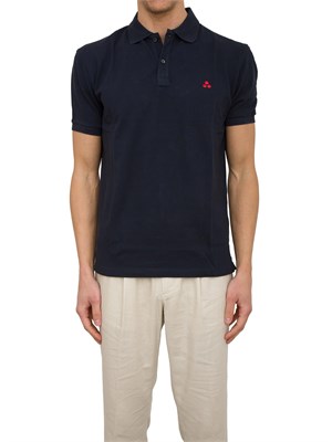 Polo in cotone piqué con logo ricamato in UOMO