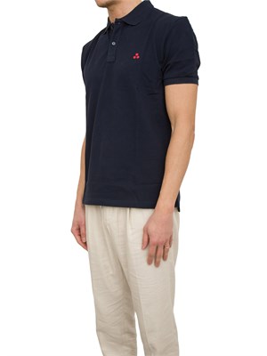 Polo in cotone piqué con logo ricamato in UOMO