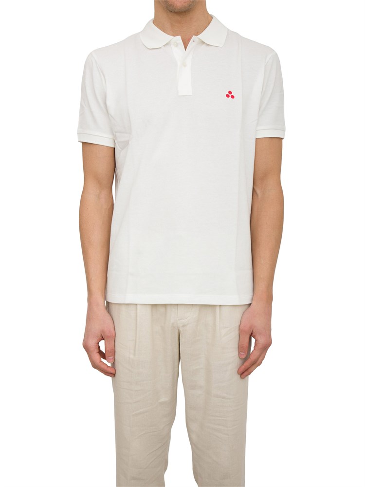 Polo in cotone piqué con logo ricamato