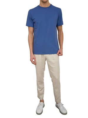 T-shirt in piquet stretch di cotone e seta in UOMO