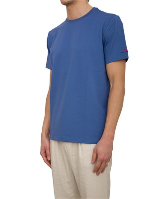 T-shirt in piquet stretch di cotone e seta in UOMO