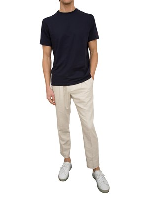 T-shirt in piquet stretch di cotone e seta in UOMO