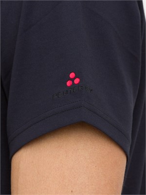 T-shirt in piquet stretch di cotone e seta in UOMO