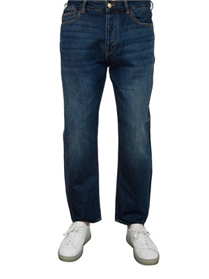 Jeans A.X. carrot fit in denim di cotone in UOMO