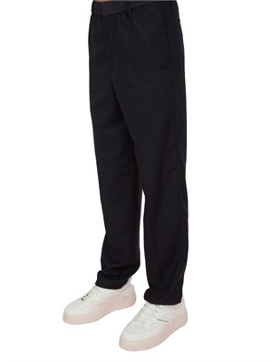 Pantaloni slim fit in twill blu in UOMO