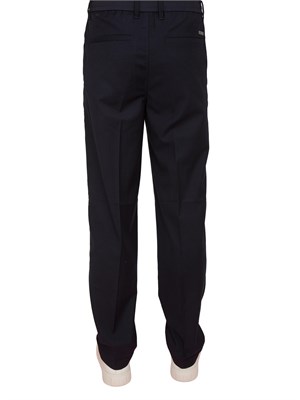 Pantaloni slim fit in twill blu in UOMO
