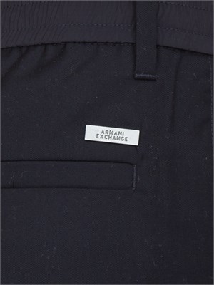 Pantaloni slim fit in twill blu in UOMO