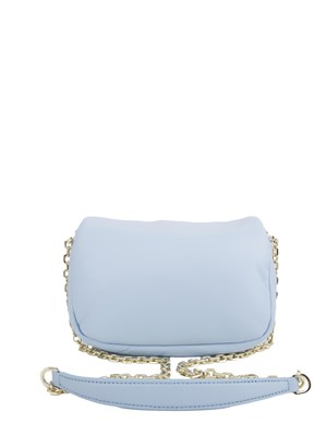 Borsa a tracolla Patrizia Pepe in pelle super soft azzurro in DONNA