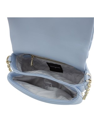 Borsa a tracolla Patrizia Pepe in pelle super soft azzurro in DONNA