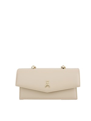 Borsa a tracolla Patrizia Pepe Fly Bamby in pelle beige in DONNA