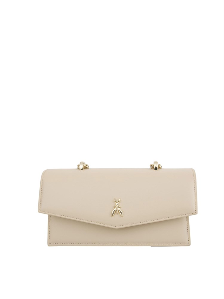 Borsa a tracolla Patrizia Pepe Fly Bamby in pelle beige