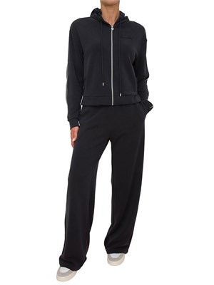 Tuta donna EA7 Emporio Armani in misto modal nero con logo in DONNA