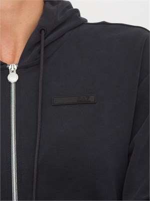 Tuta donna EA7 Emporio Armani in misto modal nero con logo in DONNA