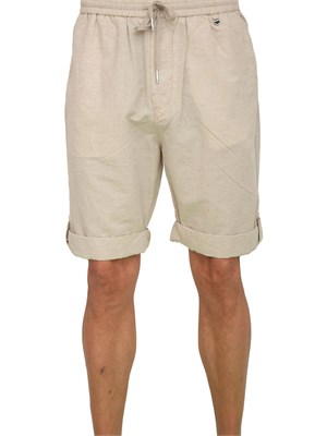Bermuda uomo Antony Morato in cotone beige con risvolto in UOMO