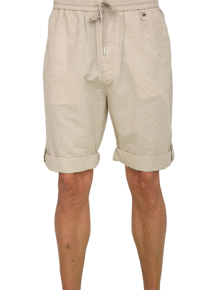 Bermuda uomo Antony Morato in cotone beige con risvolto