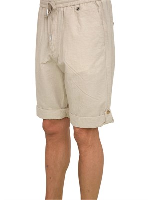 Bermuda uomo Antony Morato in cotone beige con risvolto in UOMO