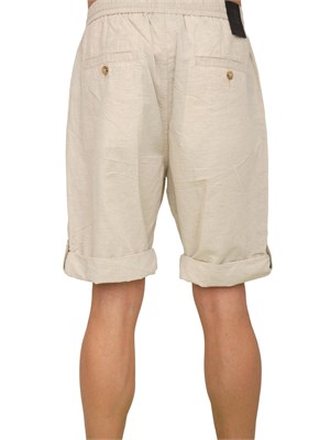 Bermuda uomo Antony Morato in cotone beige con risvolto in UOMO