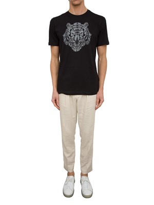 T-SHIRT REGULAR FIT IN JERSEY DI COTONE STAMPA TIGRE in UOMO