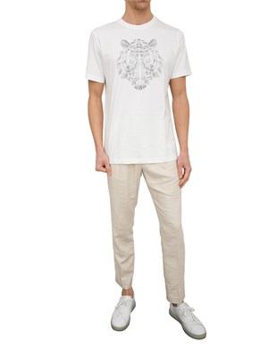 T-SHIRT REGULAR FIT IN JERSEY DI COTONE STAMPA TIGRE in UOMO