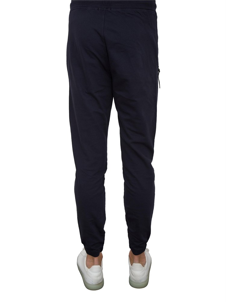Pantalone tuta uomo blu C.P. Company in cotone con logo stampato