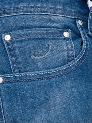 Jeans uomo super slim Jacob Cohen in denim super stretch soft blu medio in UOMO