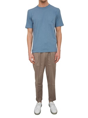 Pantaloni chino Jacob Cohen modello carrot con coulisse in popeline taupe in UOMO