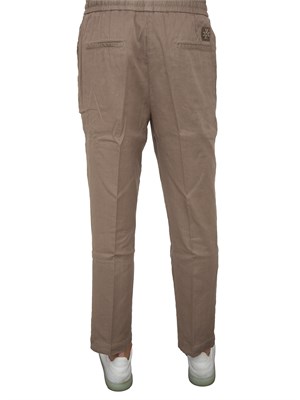 Pantaloni chino Jacob Cohen modello carrot con coulisse in popeline taupe in UOMO