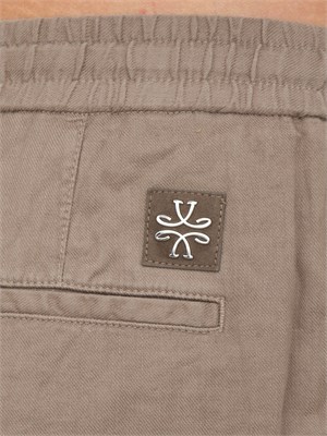 Pantaloni chino Jacob Cohen modello carrot con coulisse in popeline taupe in UOMO