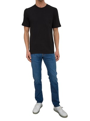 T-shirt girocollo Jacob Cohen in jersey di cotone nero in UOMO