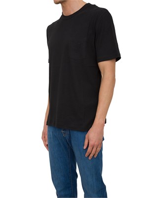 T-shirt girocollo Jacob Cohen in jersey di cotone nero in UOMO