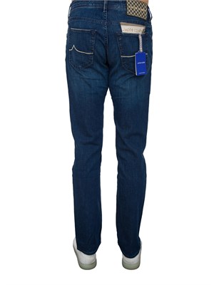 Jeans regular-slim Jacob Cohen modello Bard in denim comfort blu scuro in UOMO