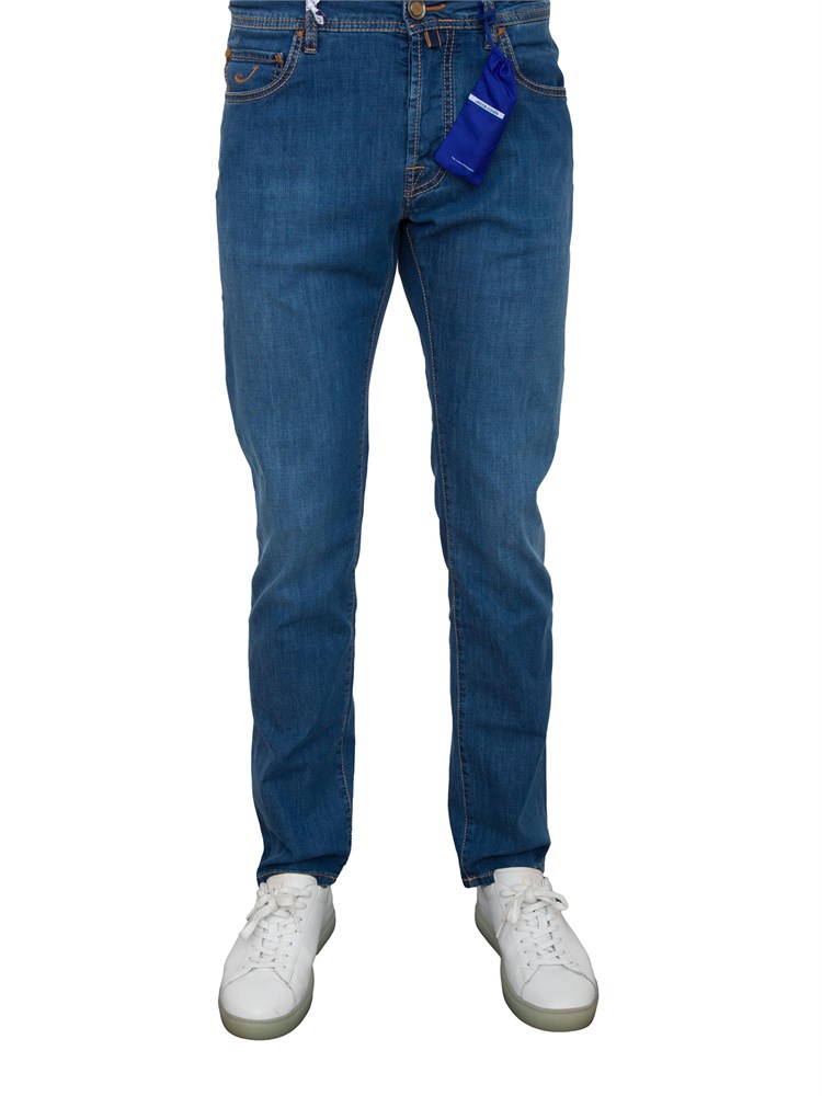 Jeans regular-slim Jacob Cohen modello Bard in denim comfort blu medio