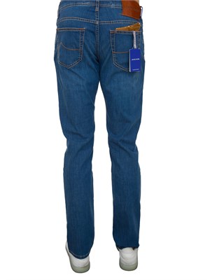 Jeans regular-slim Jacob Cohen modello Bard in denim comfort blu medio in UOMO