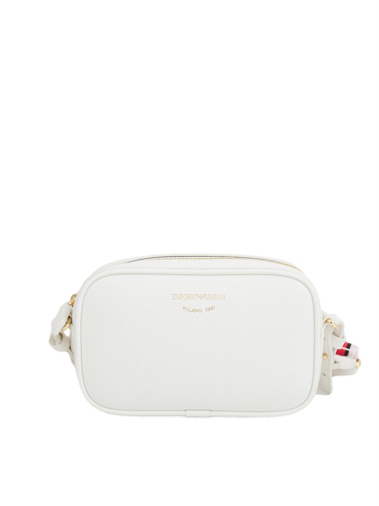 Camera case a tracolla Emporio Armani stampa cervo bianco