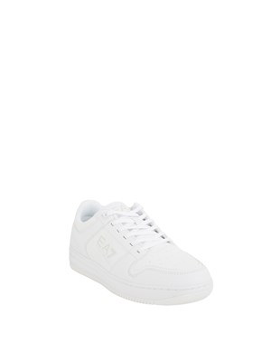 Sneaker uomo Emporio Armani in ecopelle bianca in UOMO