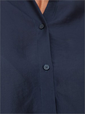 Camicia over Armani Exchange blu in viscosa fluida in DONNA
