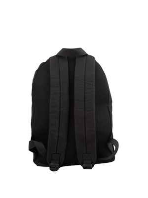 Zaino uomo EA7 Emporio Armani in tessuto nero con stampa logo in UOMO