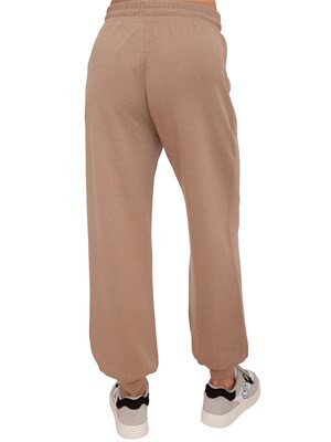 Pantaloni jogger EA7 Emporio Armani donna in interlock di misto modal beige in DONNA