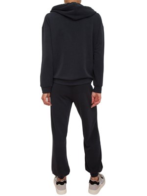 Pantaloni jogger EA7 Emporio Armani donna in interlock di misto modal nero in DONNA