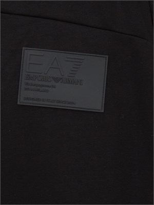 Pantaloni jogger EA7Core Identity Unisex in misto viscosa stretch nero in UOMO