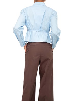 Camicia Marella in popeline stretch celeste in DONNA